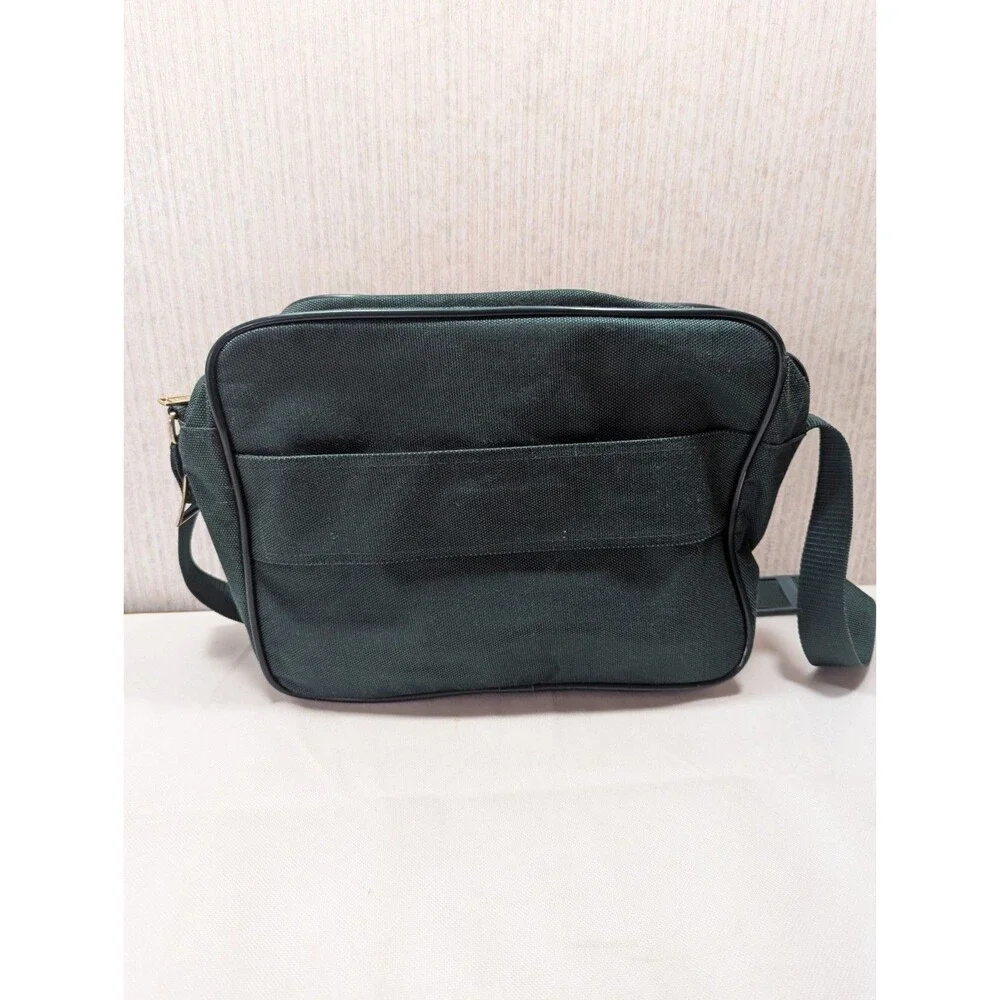 Vintage JAGUAR Travel Bag Carry On Shoulder Strap Luggage Zipper Green